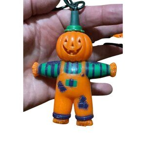 VTG 2 Sets Jack O' Lantern Scarecrow Halloween String Lights 120" 2 extra Jacks